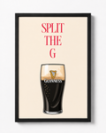 'SPLIT THE G' GUINNESS WALL PRINT