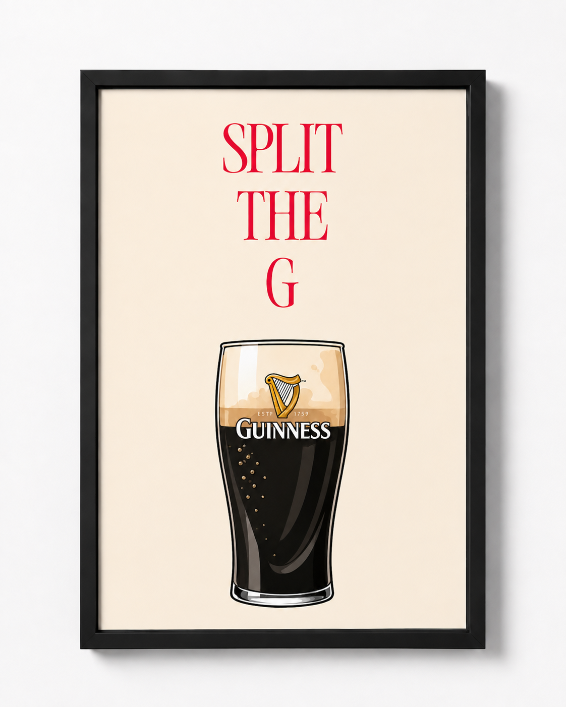 'SPLIT THE G' GUINNESS WALL PRINT