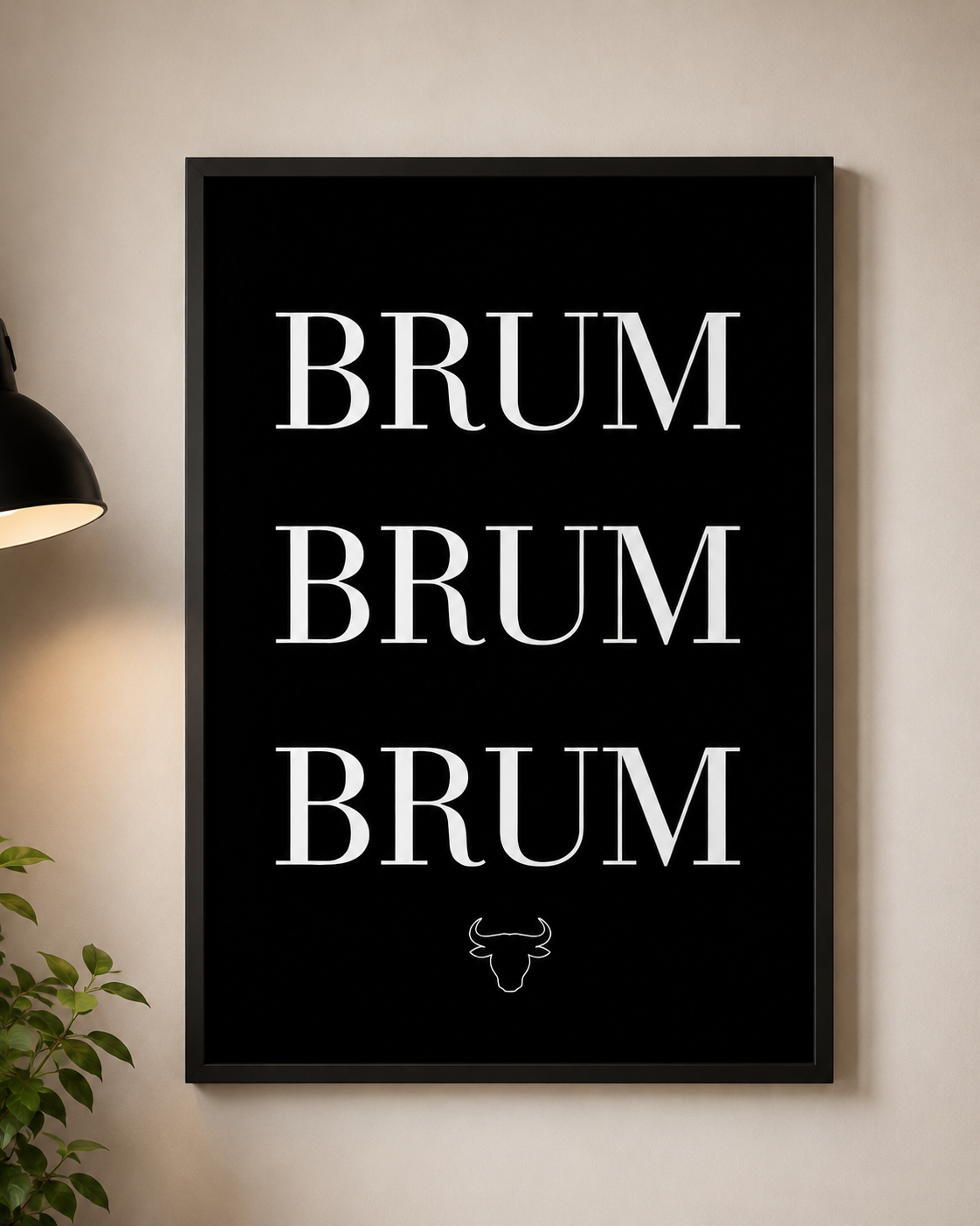'BRUM' REPEAT PRINT BIRMINGHAM WALL PRINT