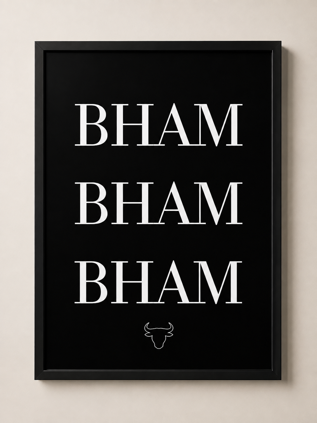 'BHAM' REPEAT PRINT BIRMINGHAM WALL PRINT