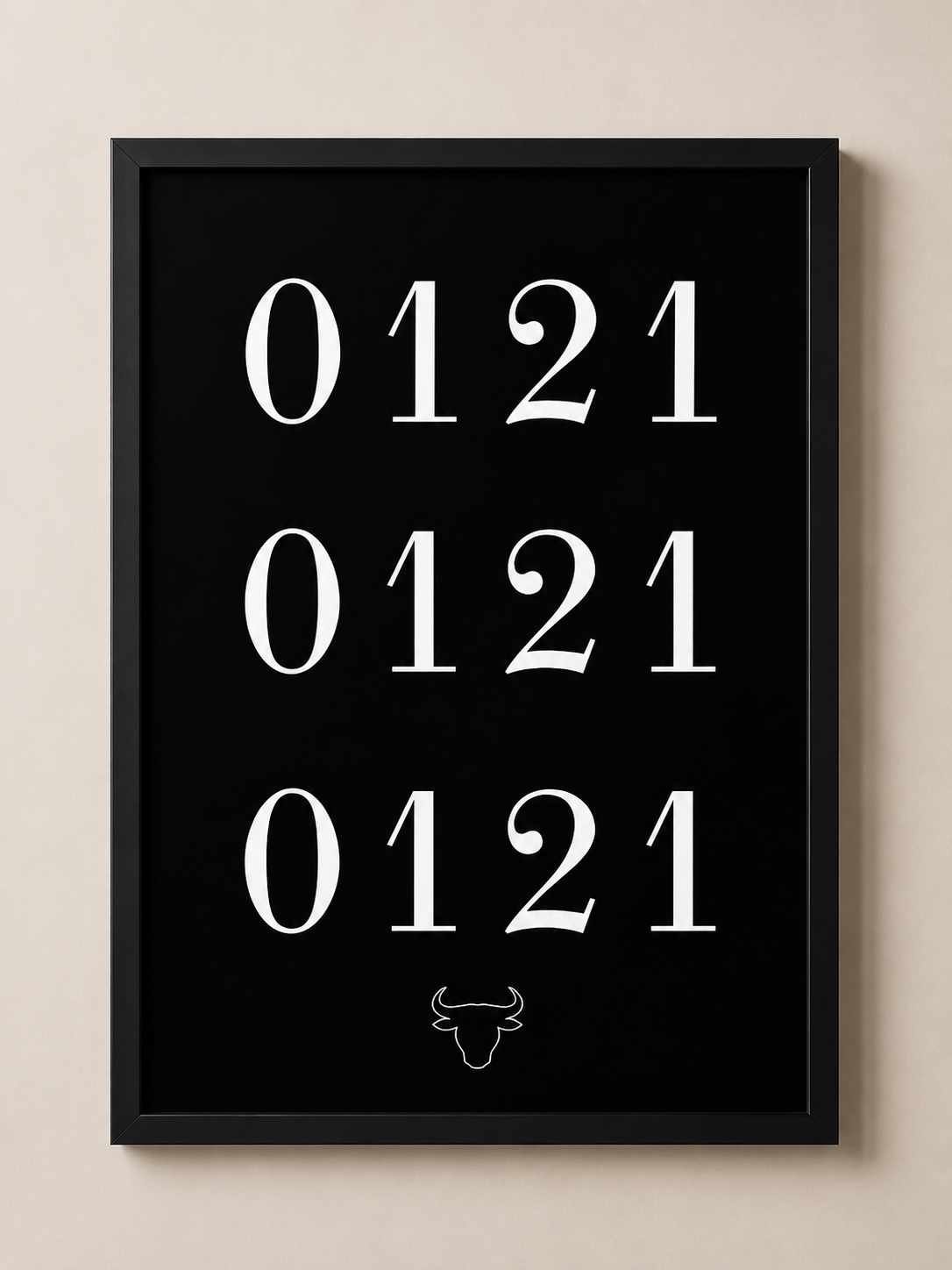'0121' REPEAT PRINT BIRMINGHAM WALL PRINT