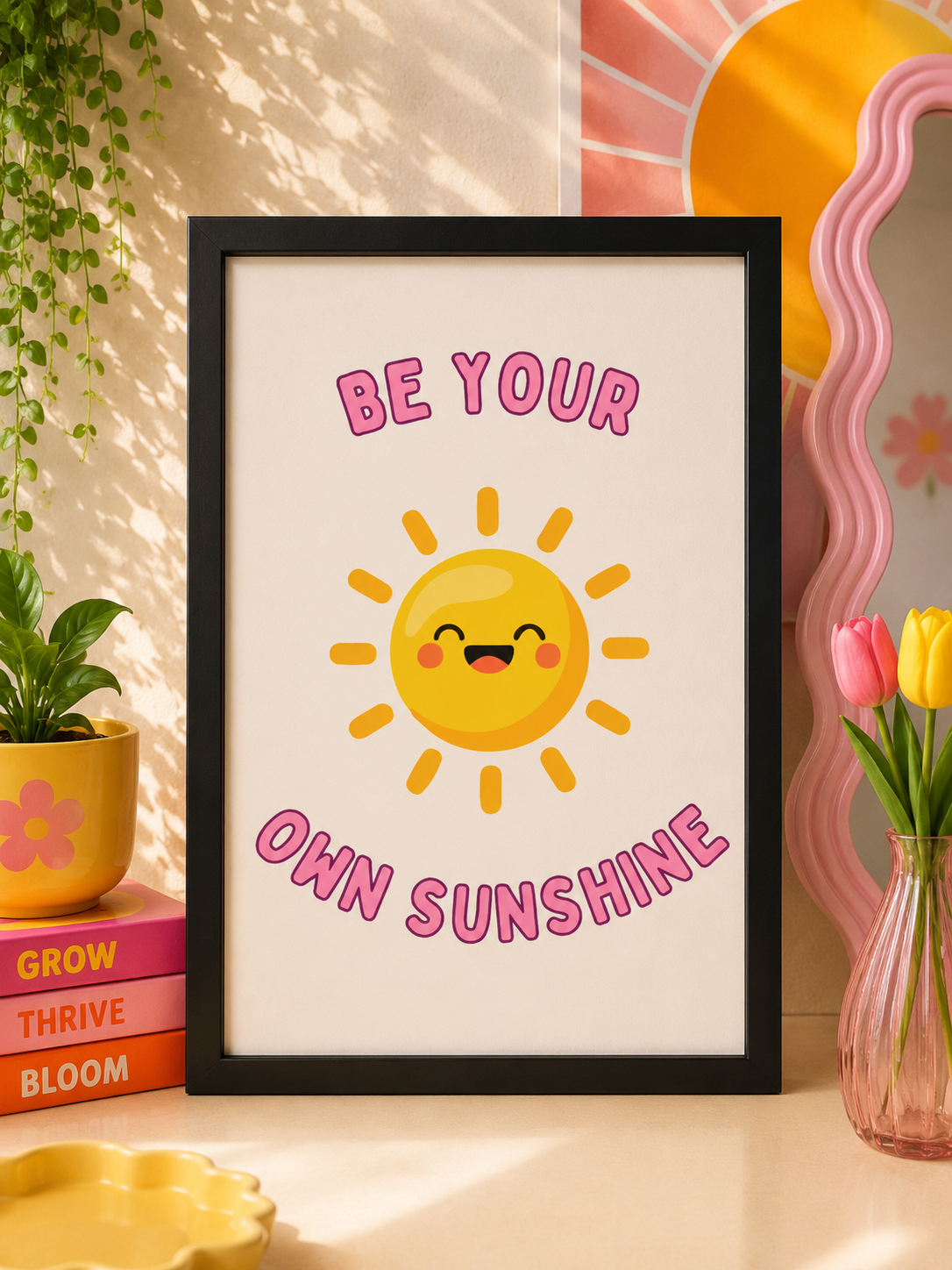 'BE YOUR OWN SUNSHINE' Positivity Wall Print