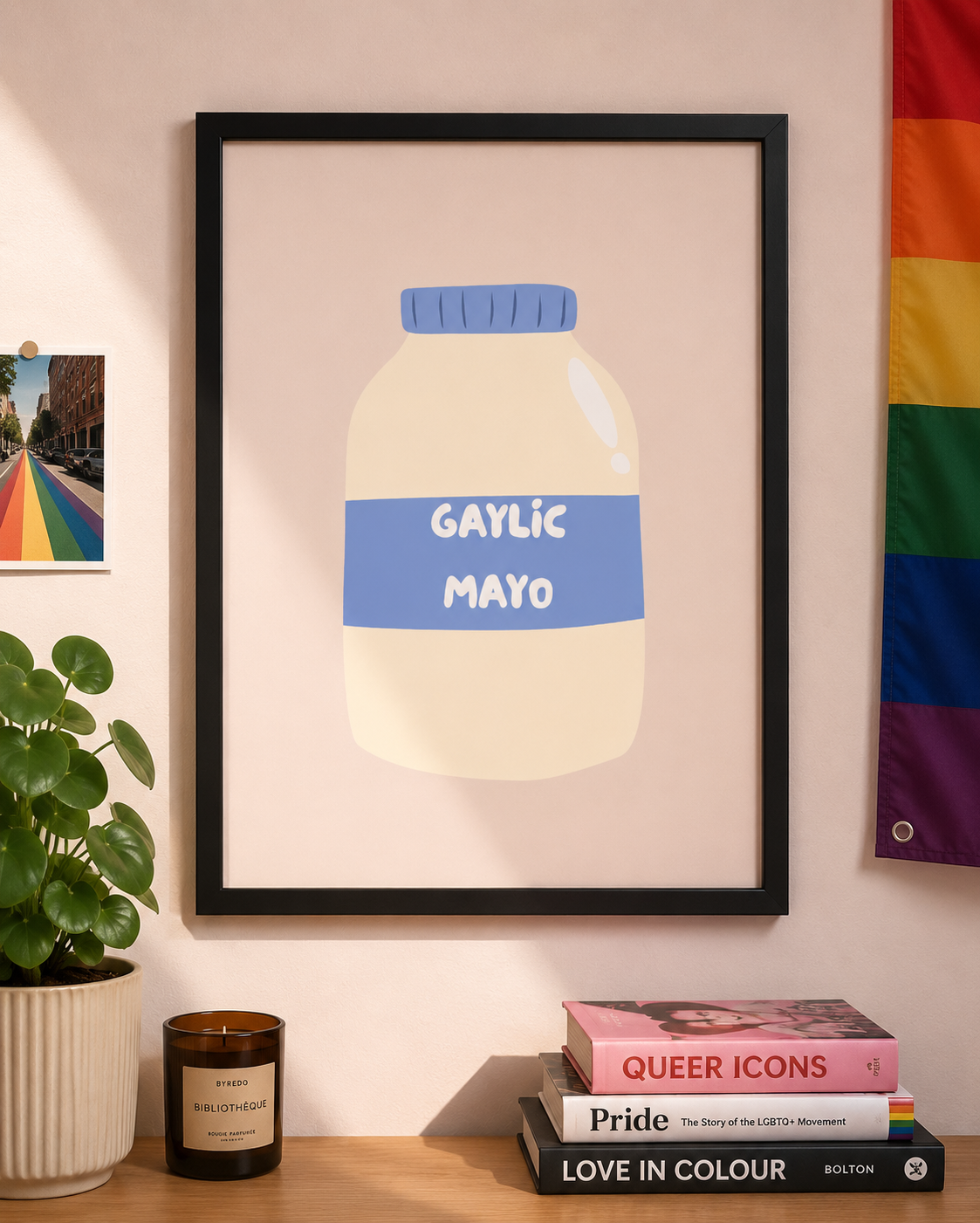 'GAYLIC MAYO' Gay LGBTQ Wall Print