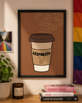 'LEZPRESSO' Lesbian LGBTQ Wall Print