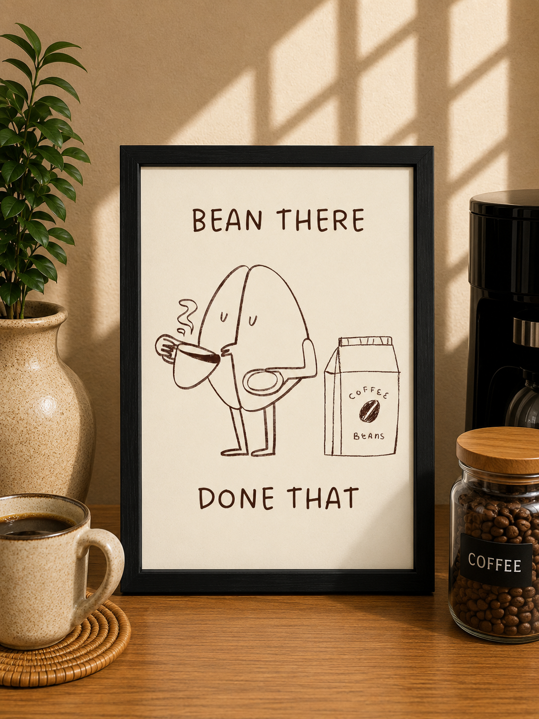 'BEAN THERE DONE THAT' COFFEE WALL PRINT