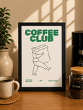 'COFFEE CLUB' WALL PRINT