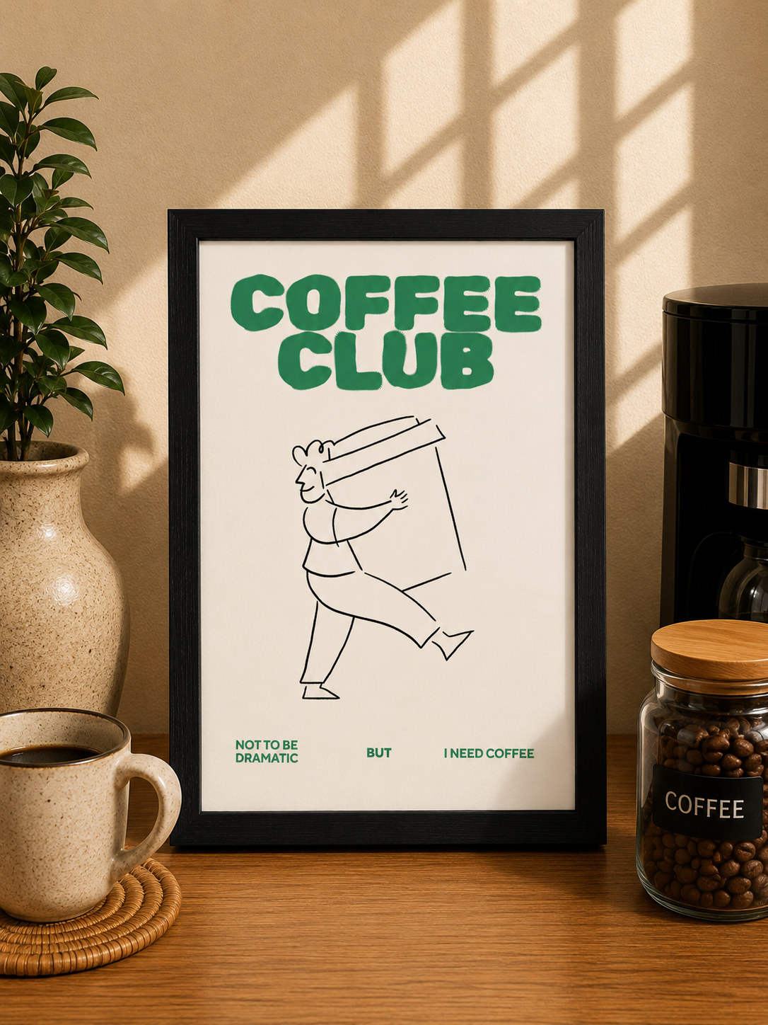 'COFFEE CLUB' WALL PRINT