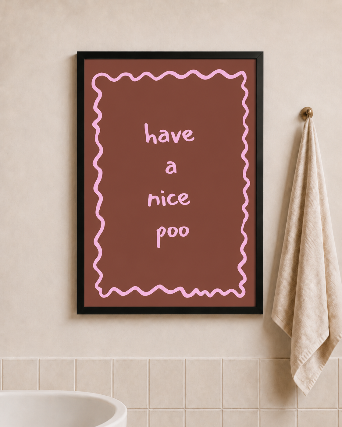 'HAVE A NICE POO' BATHROOM / TOILET WALL PRINT