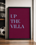 'UP THE VILLA' Football Wall Print